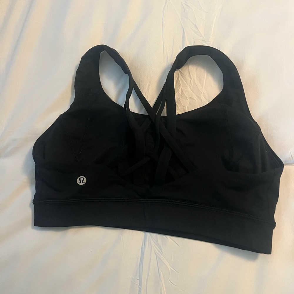 lululemon athletica Strappy Black Sports Bra